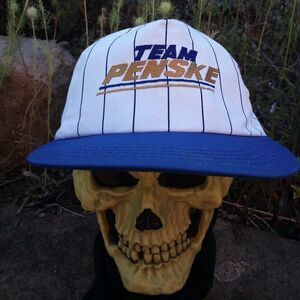 Vintage Team Penske Pinstripe Snap Back Hat Cap